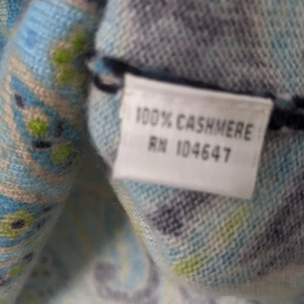 COPY - Talbots Women's Pure Cashmere Printed Sweater Extra Large - Picture 4 of 6
